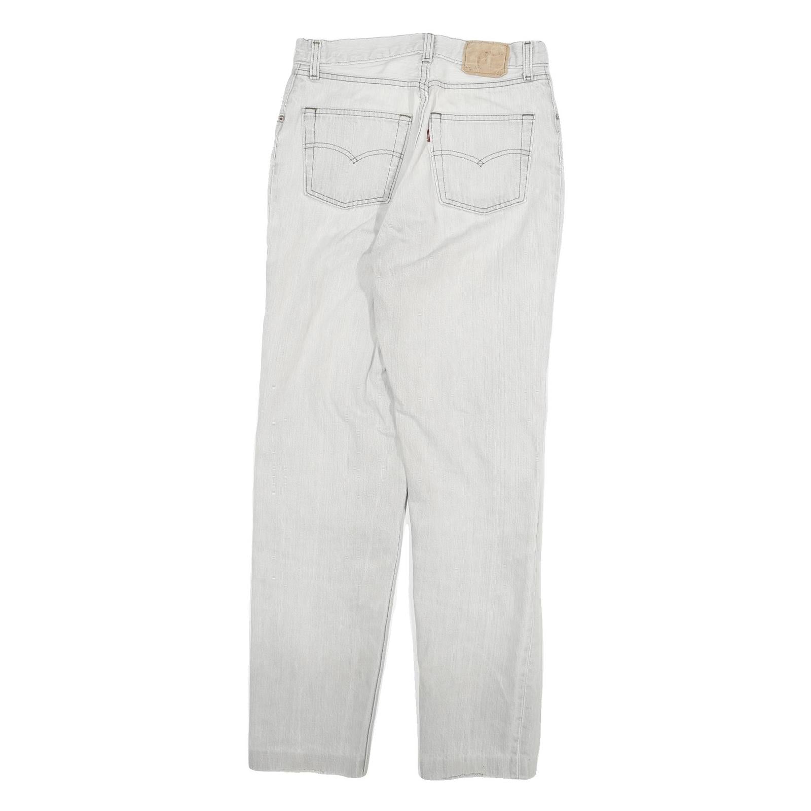 LEVI'S Womens Jeans White Slim Skinny Denim W27 L30 Button Closure Classic Fit