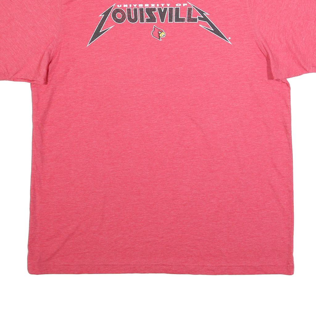 COLOSSEUM Mens Red University Of Louisville Graphic T-Shirt XL Crew Neck Short