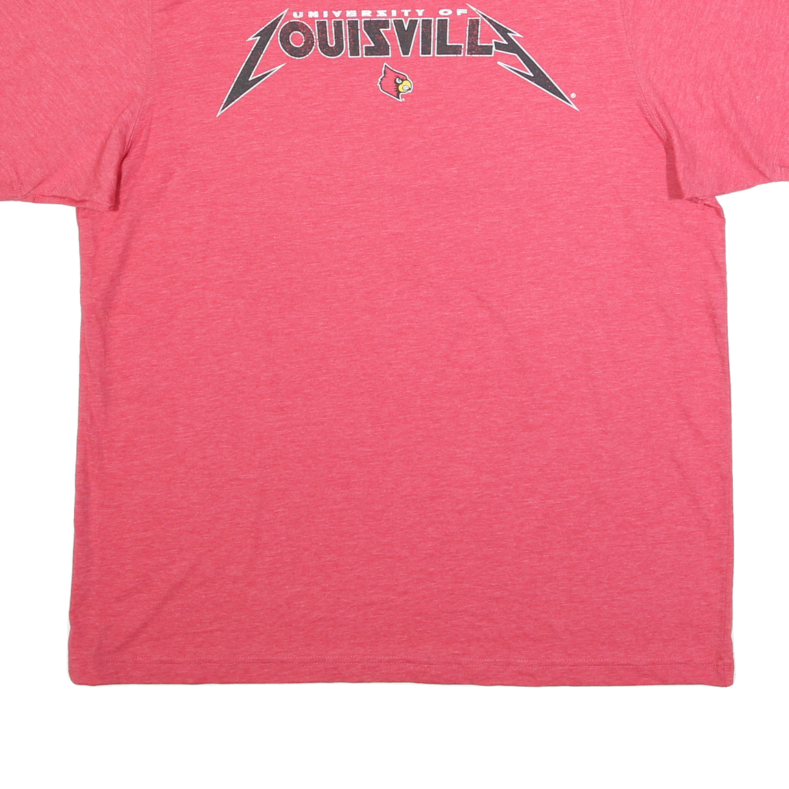 COLOSSEUM Mens Red University Of Louisville Graphic T-Shirt XL Crew Neck Short