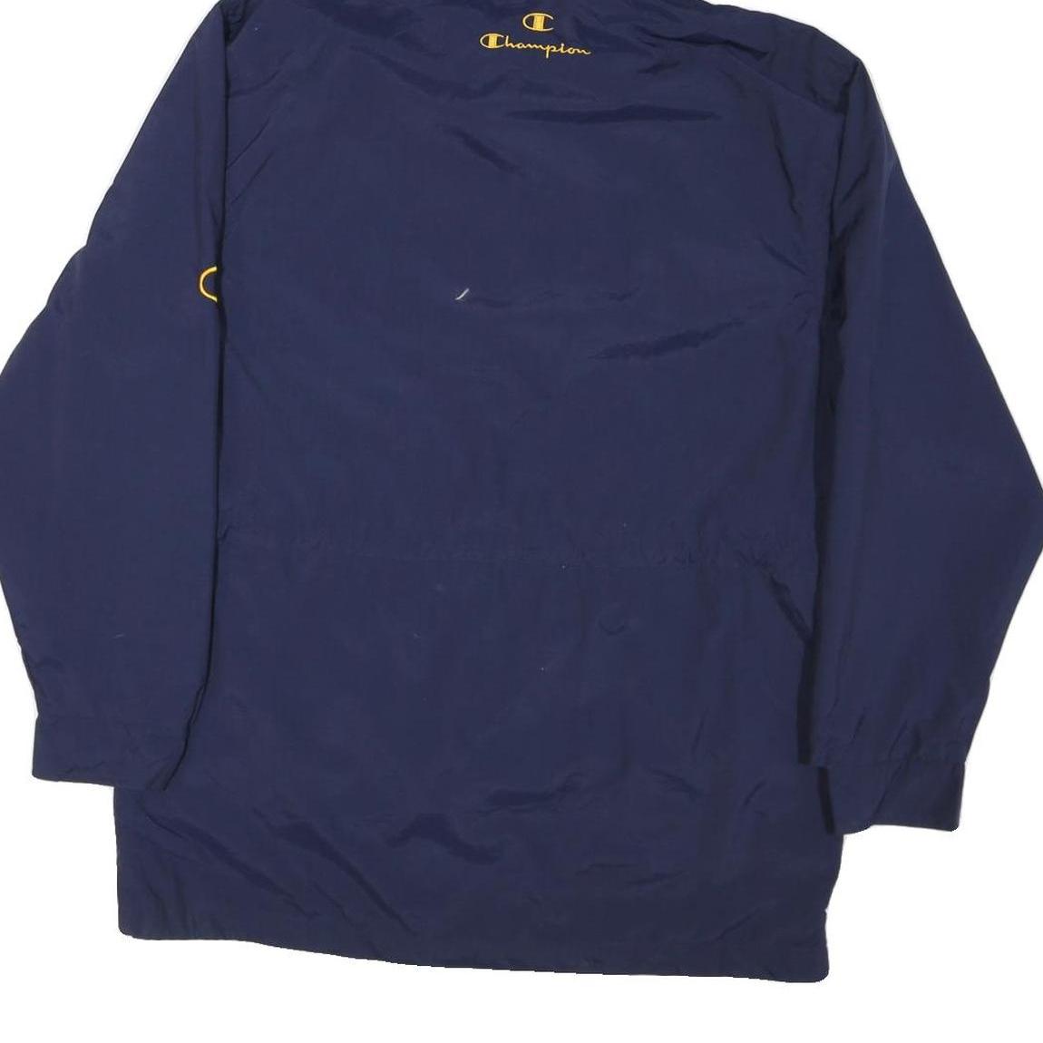 CHAMPION Mens Navy Blue UC Davis Logo Zip Jacket S Polyester Blend Hooded