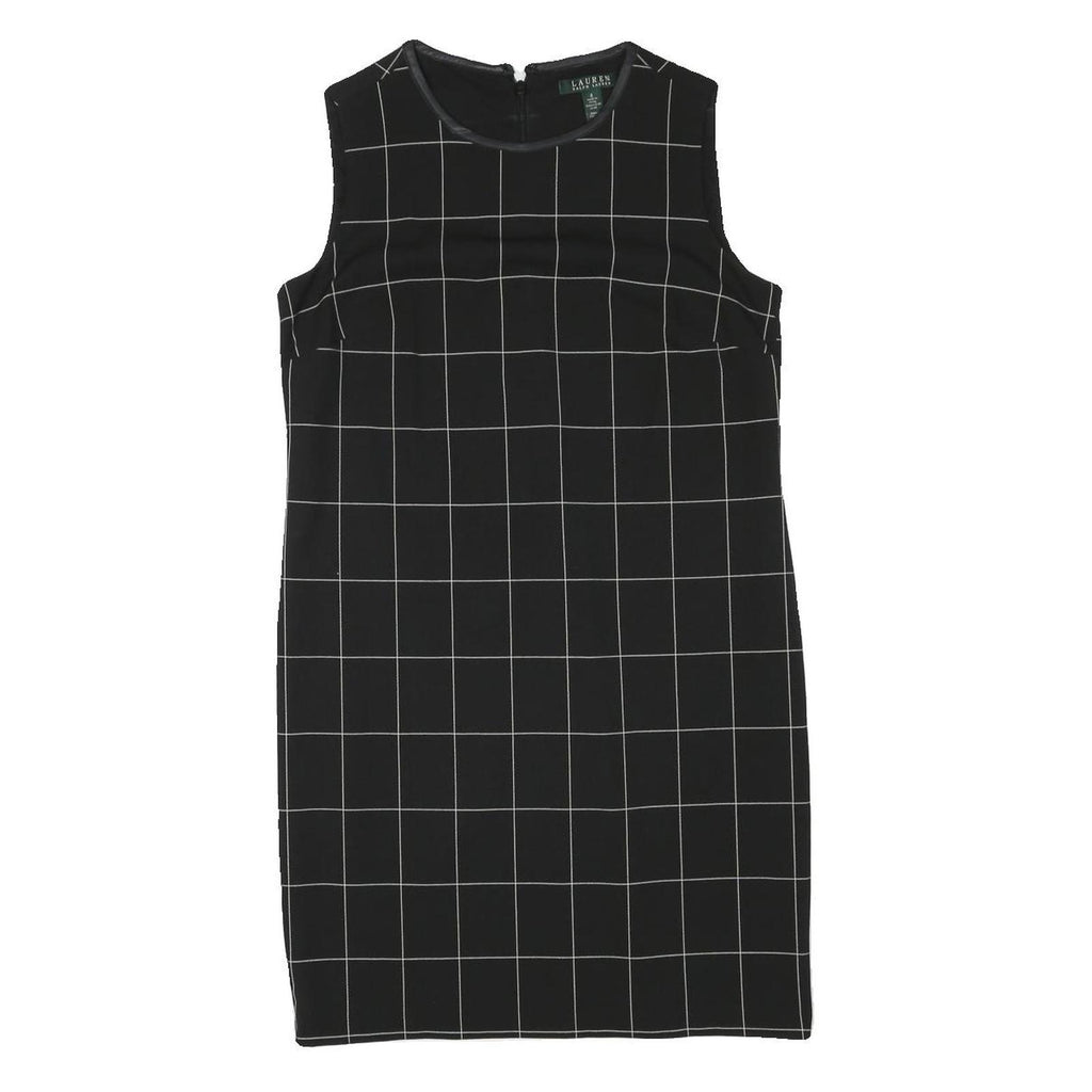 LAUREN RALPH LAUREN Womens Black Mini Dress Polyester Blend Sleeveless Plain