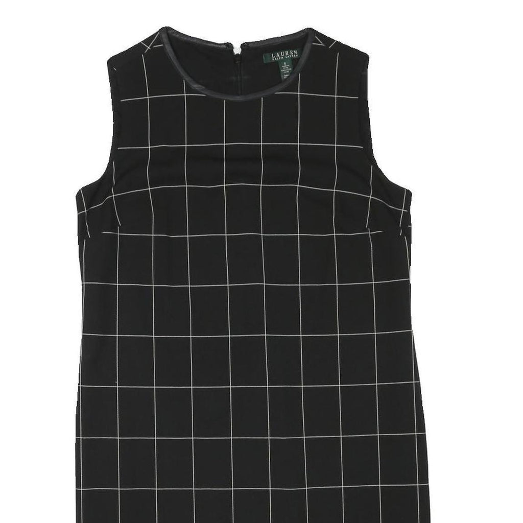 LAUREN RALPH LAUREN Womens Black Mini Dress Polyester Blend Sleeveless Plain