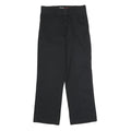 DICKIES Mens Black Classic Straight Trousers W30 L30 Workwear Zip Closure