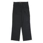 DICKIES Mens Black Classic Straight Trousers W30 L30 Workwear Zip Closure