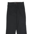 DICKIES Mens Black Classic Straight Trousers W30 L30 Workwear Zip Closure