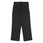 DICKIES Mens Black Classic Straight Trousers W30 L30 Workwear Zip Closure
