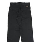 DICKIES Mens Black Classic Straight Trousers W30 L30 Workwear Zip Closure