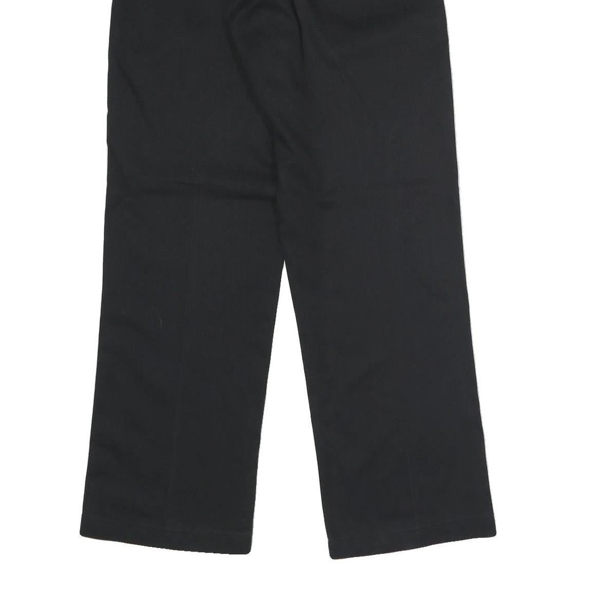 DICKIES Mens Black Classic Straight Trousers W30 L30 Workwear Zip Closure