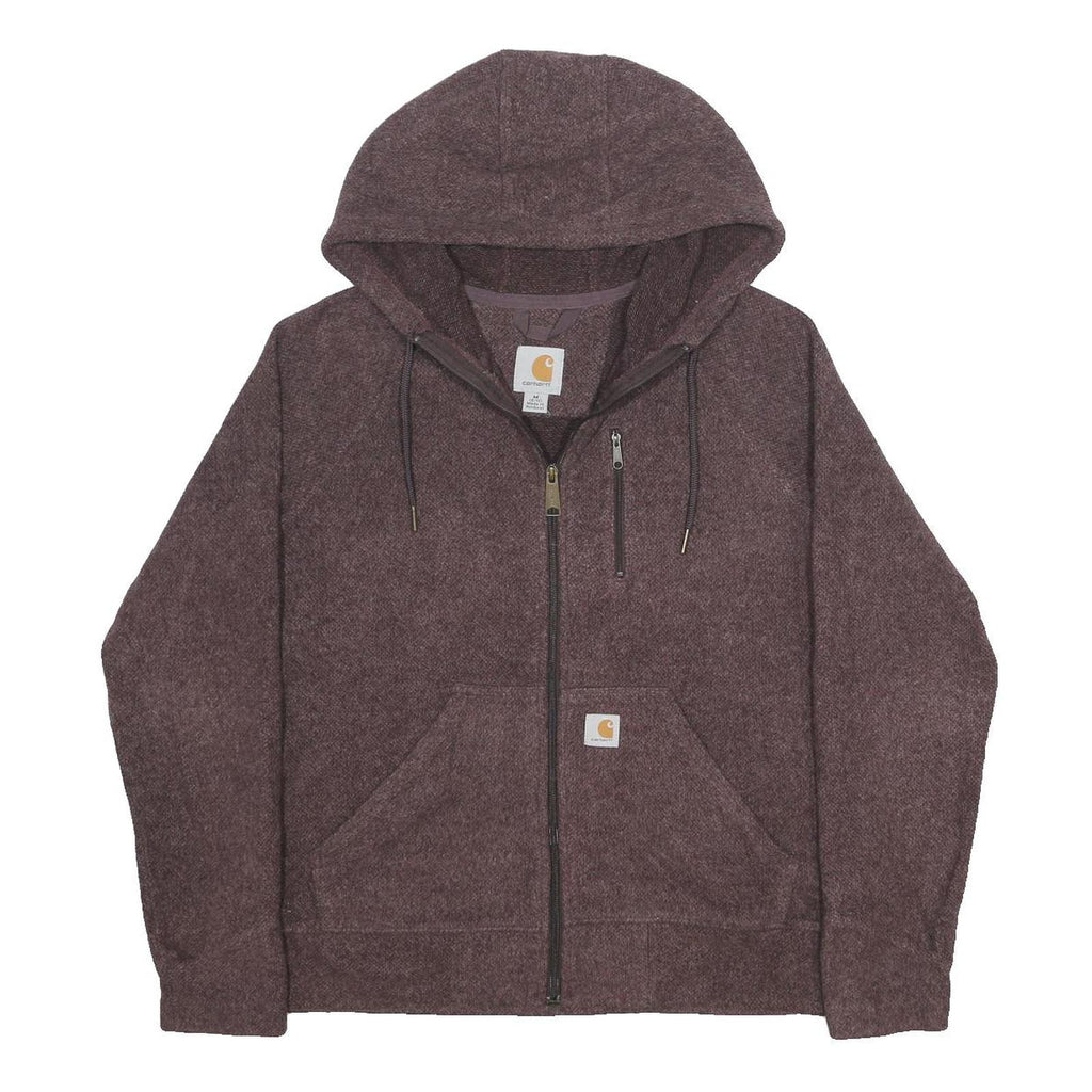 CARHARTT Womens Purple Full Zip Hoodie M Soft Polyester Casual Warm