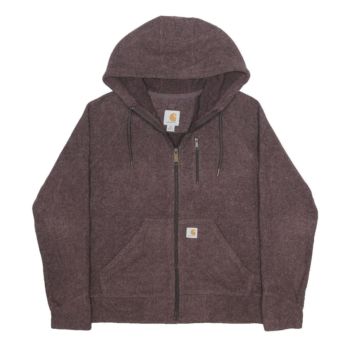 CARHARTT Womens Purple Full Zip Hoodie M Soft Polyester Casual Warm