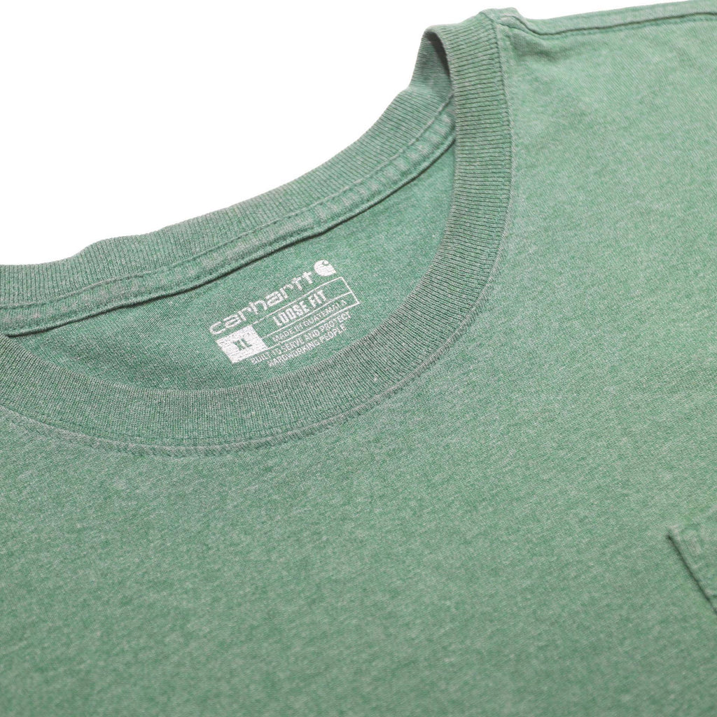 CARHARTT Mens Green Pocket T-Shirt XL Short Sleeve Crew Neck Cotton Blend