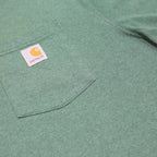 CARHARTT Mens Green Pocket T-Shirt XL Short Sleeve Crew Neck Cotton Blend