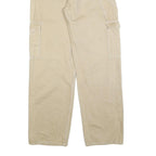 FASHION NOVA Womens Beige Relaxed Cargo Trousers W30 L32 Cotton Blend Zip