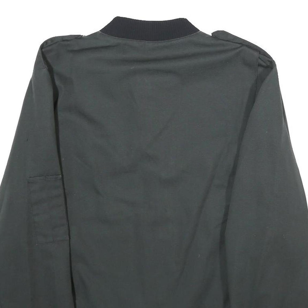 SPILAG Mens Black Bomber Jacket M Polyester Blend Plain Zip Closure Casual