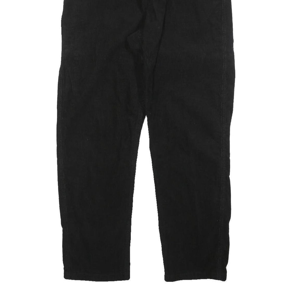 CARHARTT Womens Black Cotton Blend Regular Drawstring Trousers W32 L30 Casual