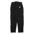 CARHARTT Womens Black Cotton Blend Regular Drawstring Trousers W32 L30 Casual