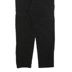 CARHARTT Womens Black Cotton Blend Regular Drawstring Trousers W32 L30 Casual