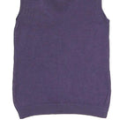 TOMMY HILFIGER Womens Purple White Argyle Pattern Pullover V-Neck Jumper XS