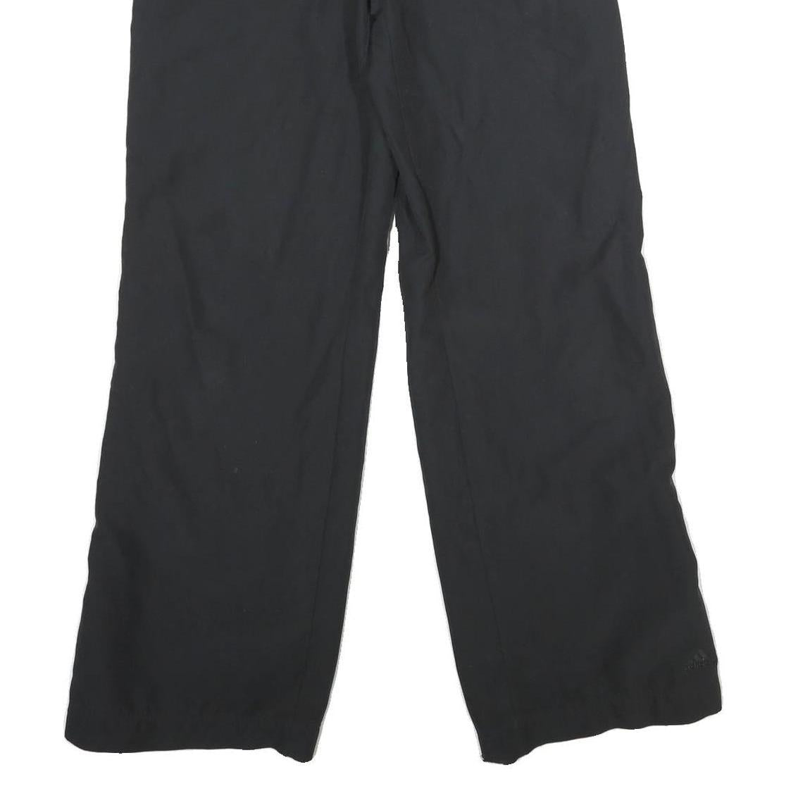 ADIDAS Womens Black Regular Fit Straight Polyester Trousers W28 L30 Comfortable