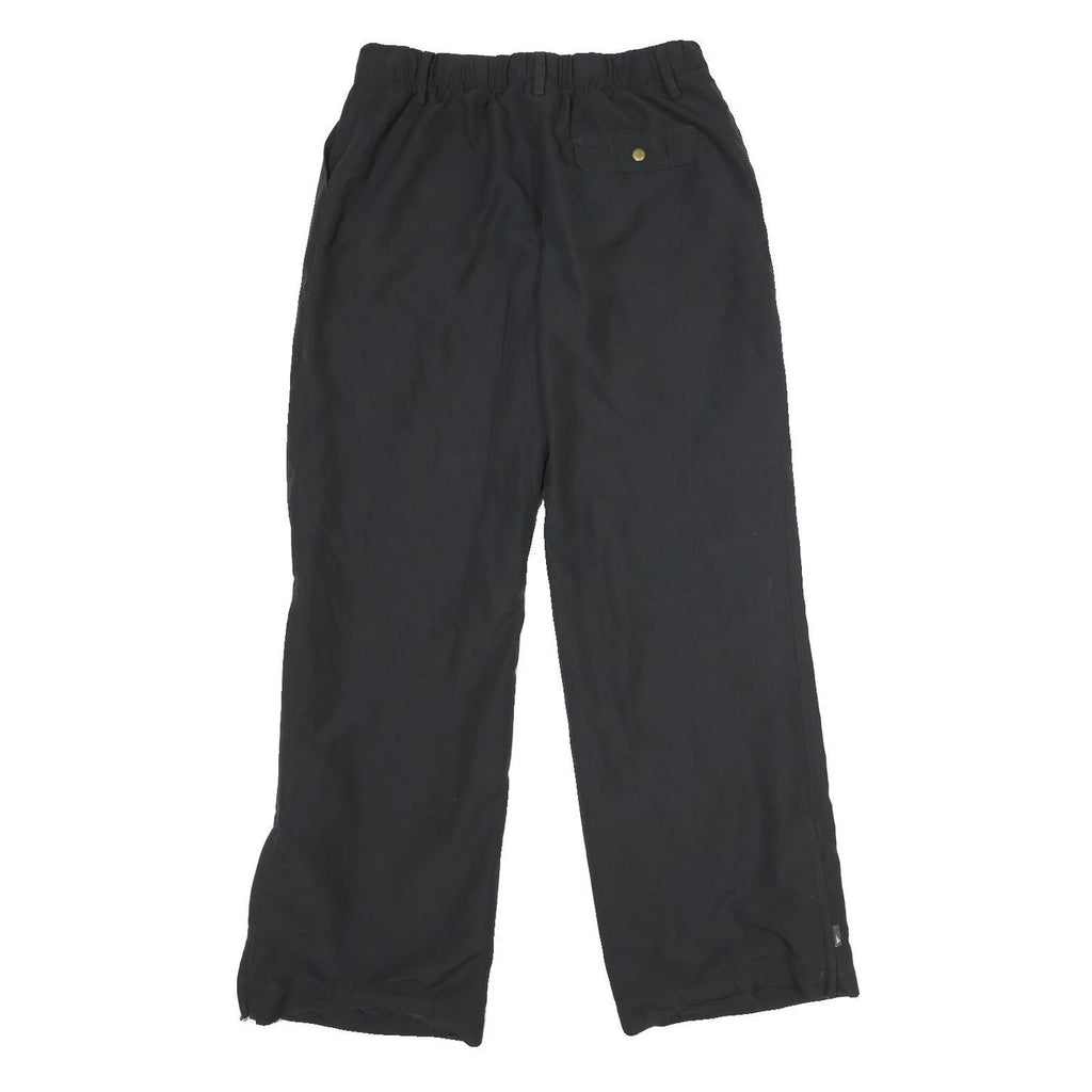 ADIDAS Womens Black Regular Fit Straight Polyester Trousers W28 L30 Comfortable