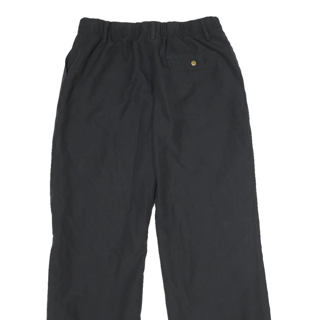 ADIDAS Womens Black Regular Fit Straight Polyester Trousers W28 L30 Comfortable