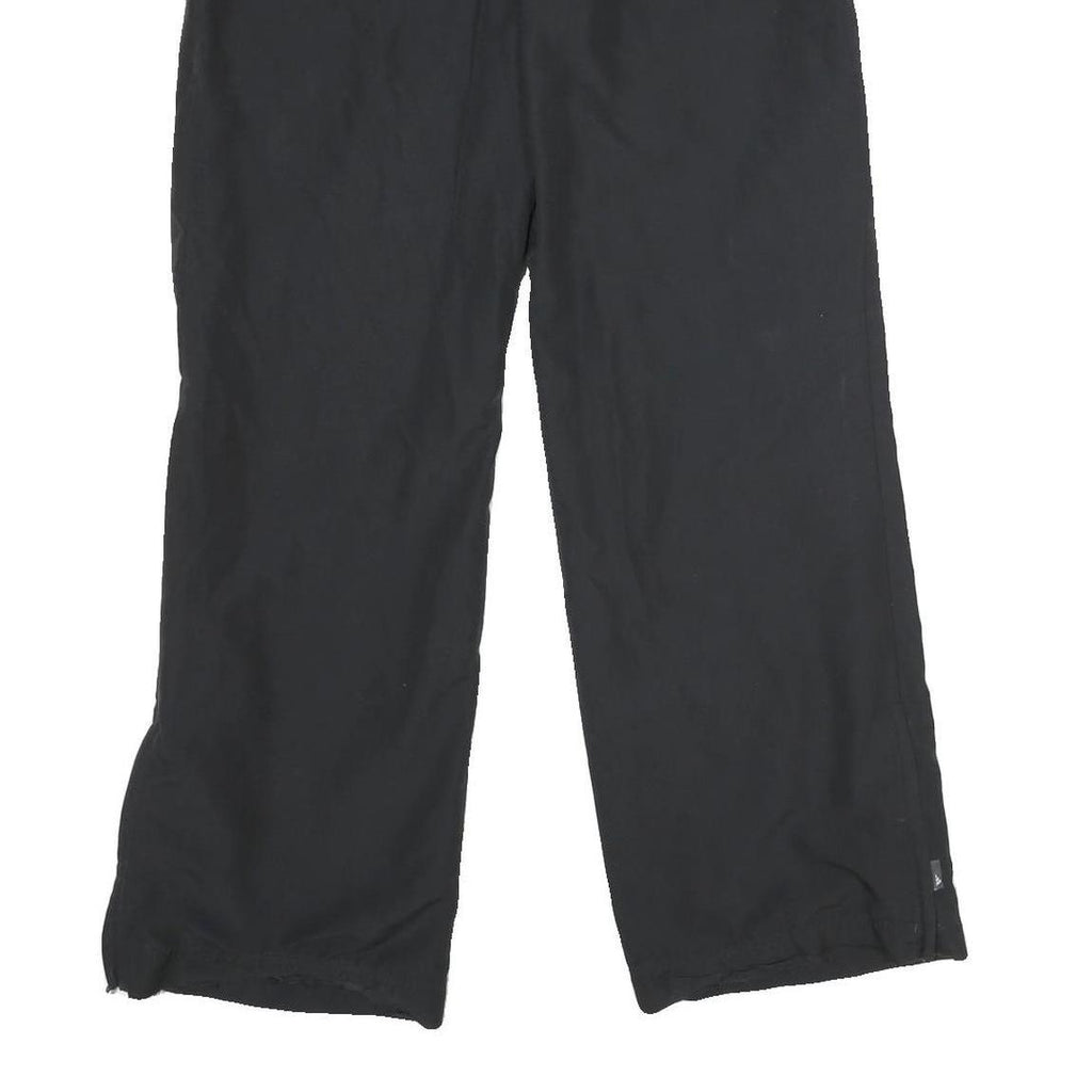 ADIDAS Womens Black Regular Fit Straight Polyester Trousers W28 L30 Comfortable