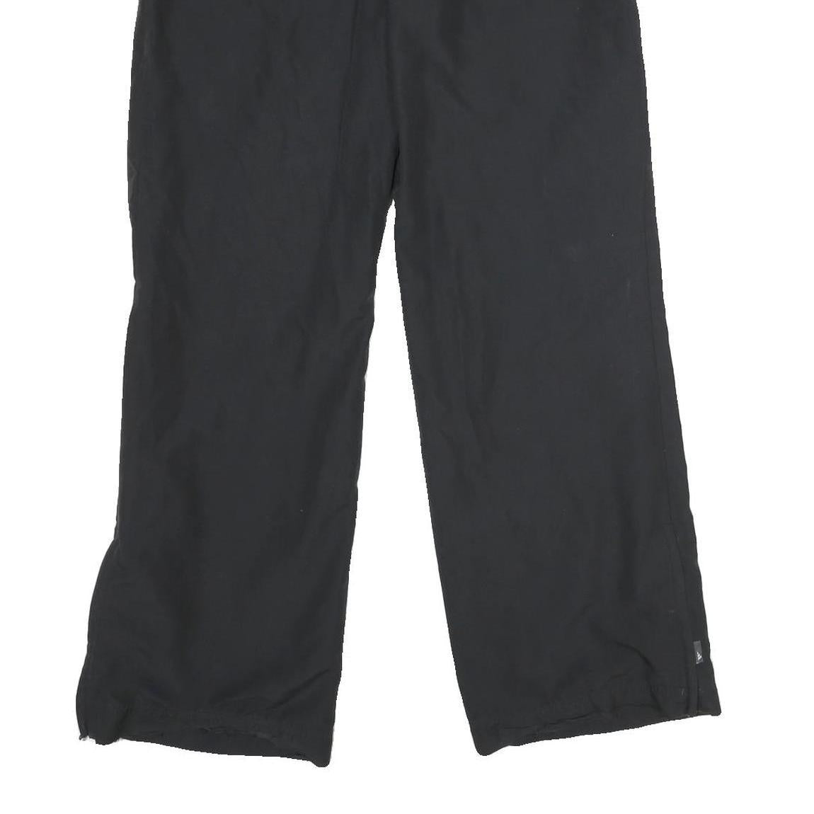 ADIDAS Womens Black Regular Fit Straight Polyester Trousers W28 L30 Comfortable