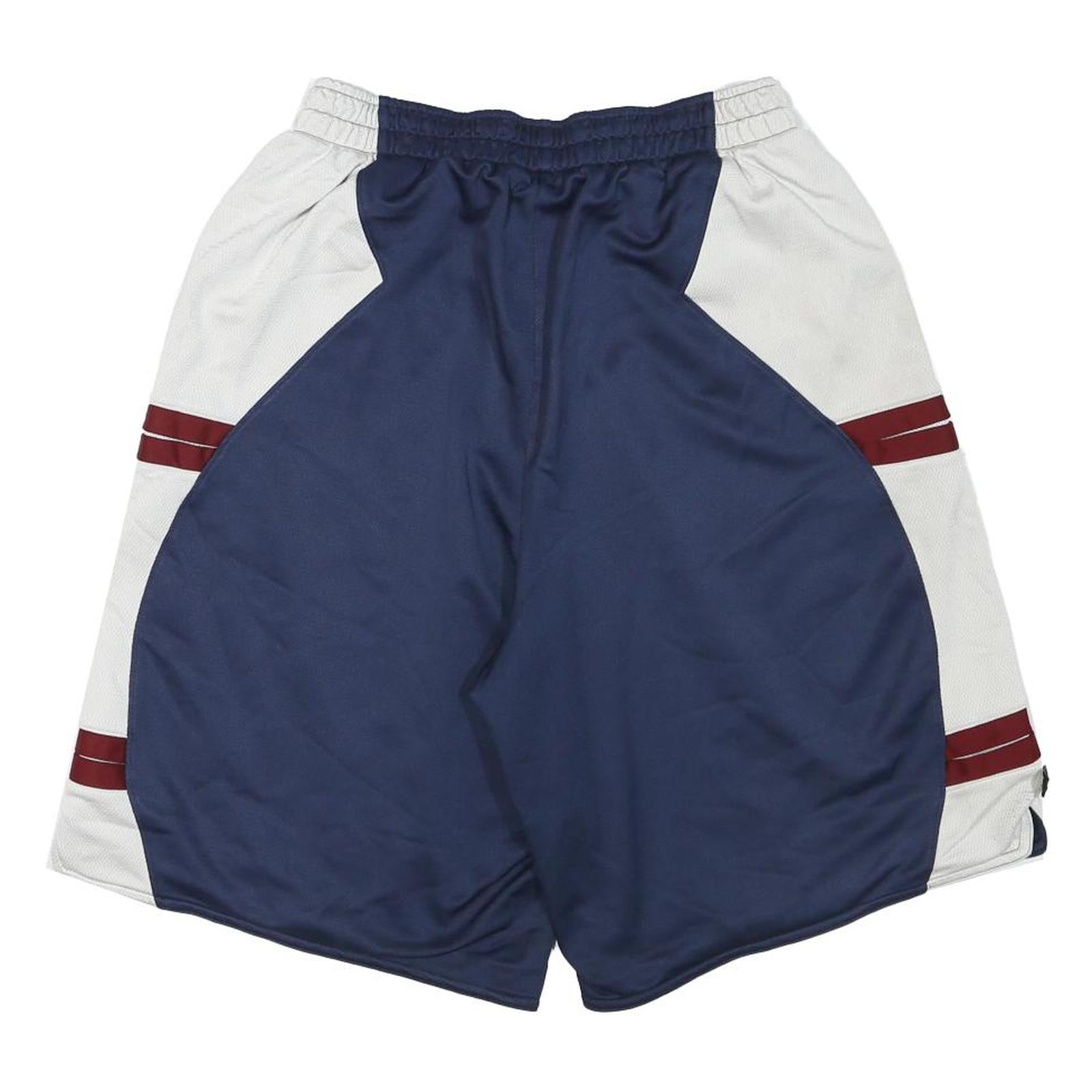 NIKE Mens Sports Shorts Navy Blue & White Colourblock L W28 Polyester Blend