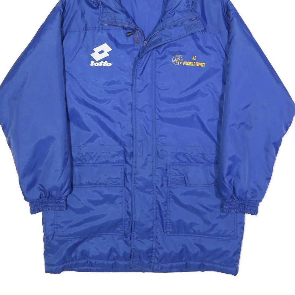 LOTTO Mens Blue Zip Jacket XS Polyester Blend Plain Lightweight Sports