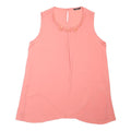 ROMAN Womens Pink Sleeveless Embellished Neck Top UK 12 Cotton Blend
