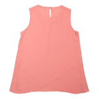 ROMAN Womens Pink Sleeveless Embellished Neck Top UK 12 Cotton Blend