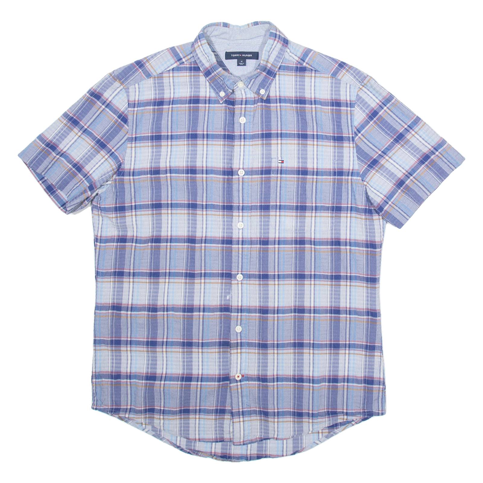 TOMMY HILFIGER Mens Shirt Blue Check M