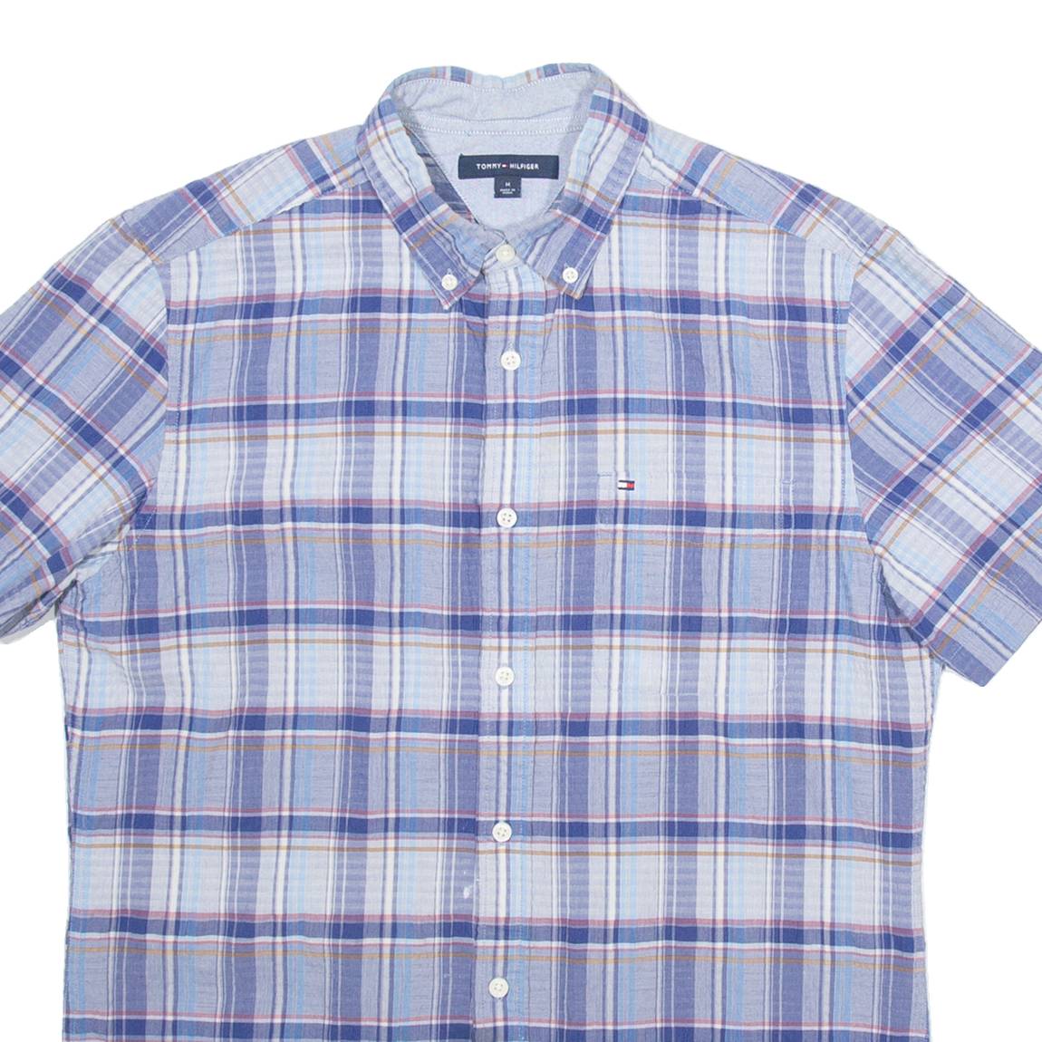 TOMMY HILFIGER Mens Shirt Blue Check M