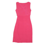 LAUREN RALPH LAUREN Womens Pink Sleeveless Wrap Dress Polyester Blend S Elegant