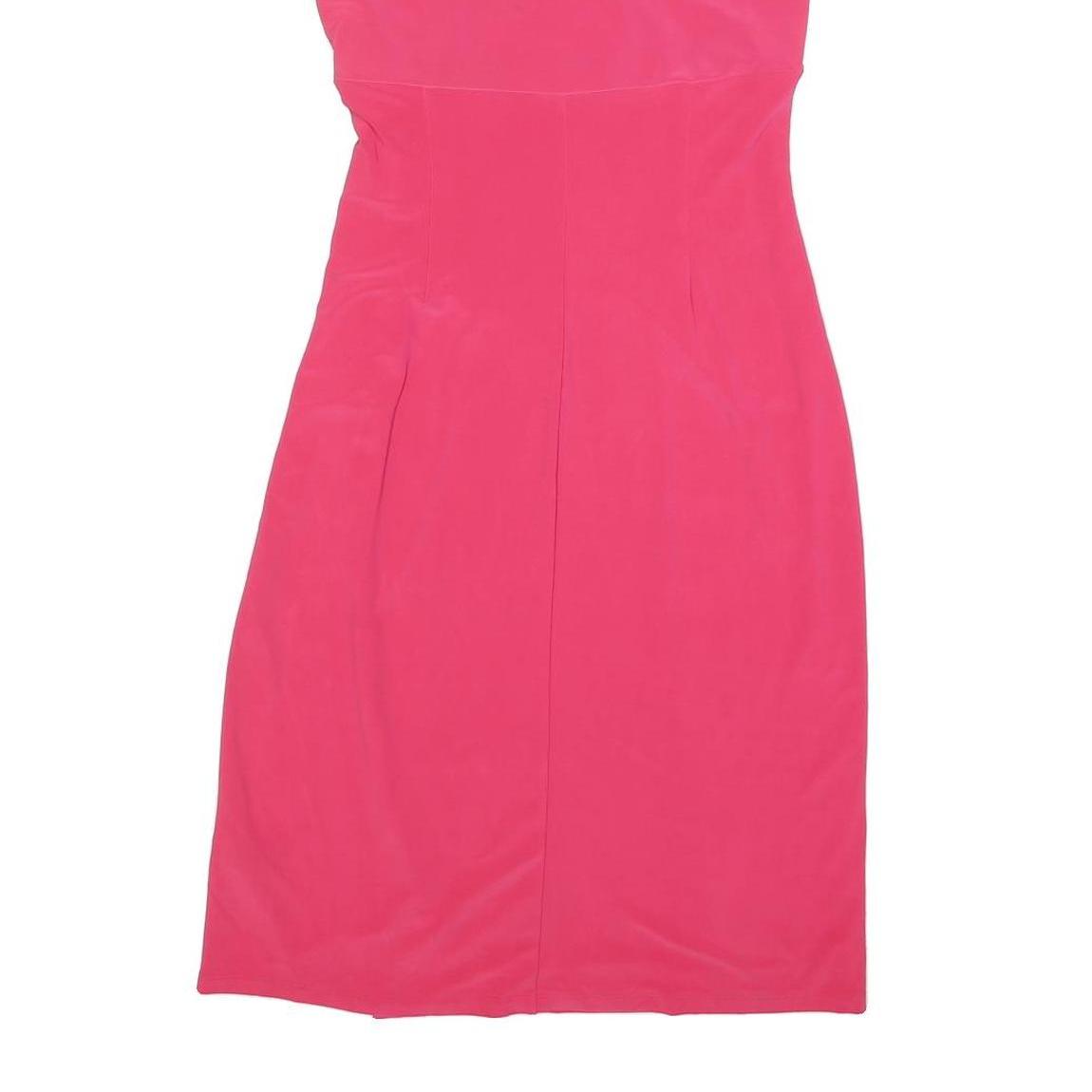 LAUREN RALPH LAUREN Womens Pink Sleeveless Wrap Dress Polyester Blend S Elegant