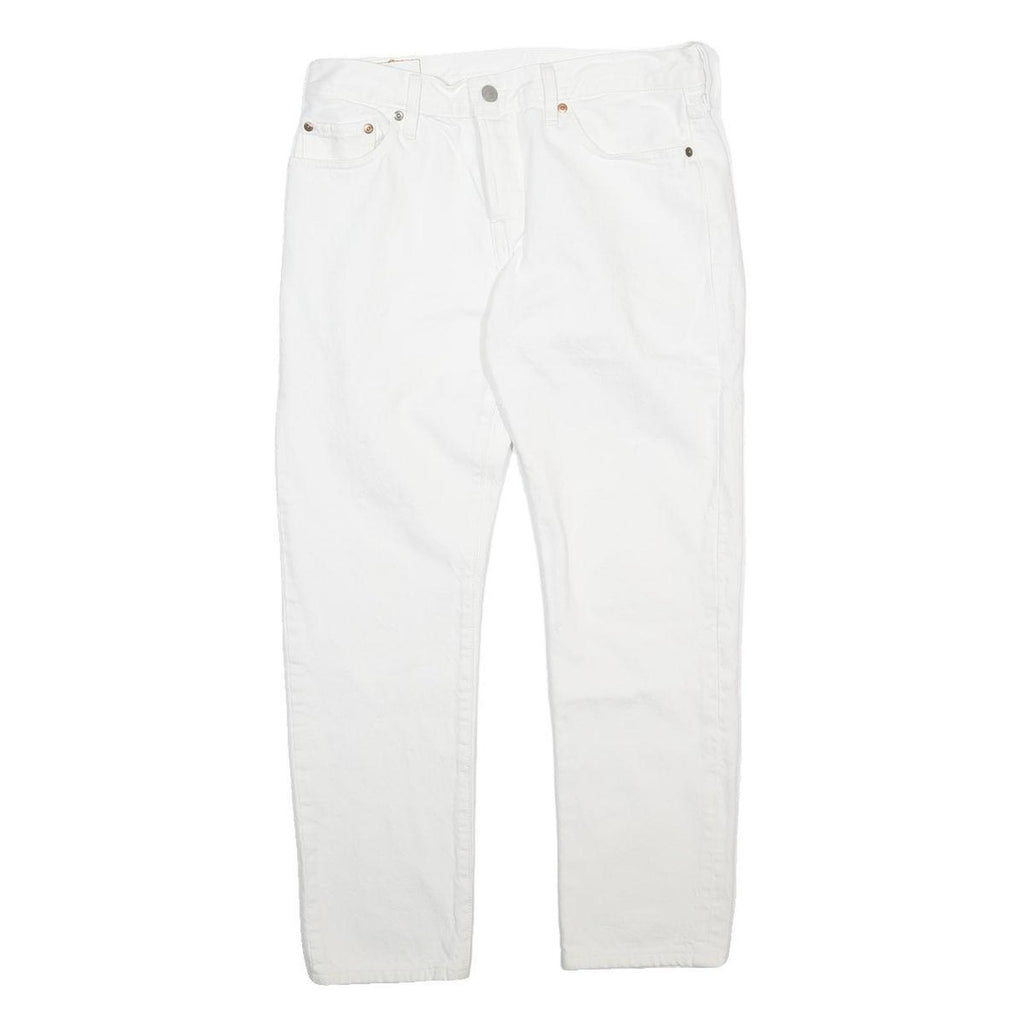 LEVI'S 501 Womens White Regular Straight Denim Raw W32 L35 Classic Jeans