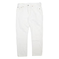 LEVI'S 501 Womens White Regular Straight Denim Raw W32 L35 Classic Jeans