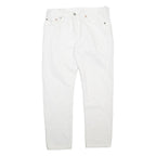 LEVI'S 501 Womens White Regular Straight Denim Raw W32 L35 Classic Jeans