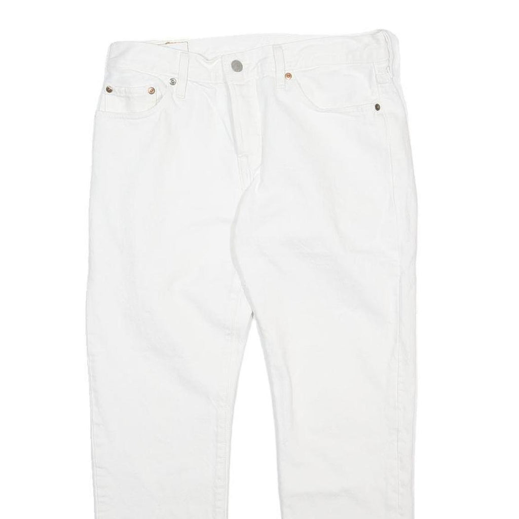 LEVI'S 501 Womens White Regular Straight Denim Raw W32 L35 Classic Jeans