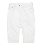 LEVI'S 501 Womens White Regular Straight Denim Raw W32 L35 Classic Jeans