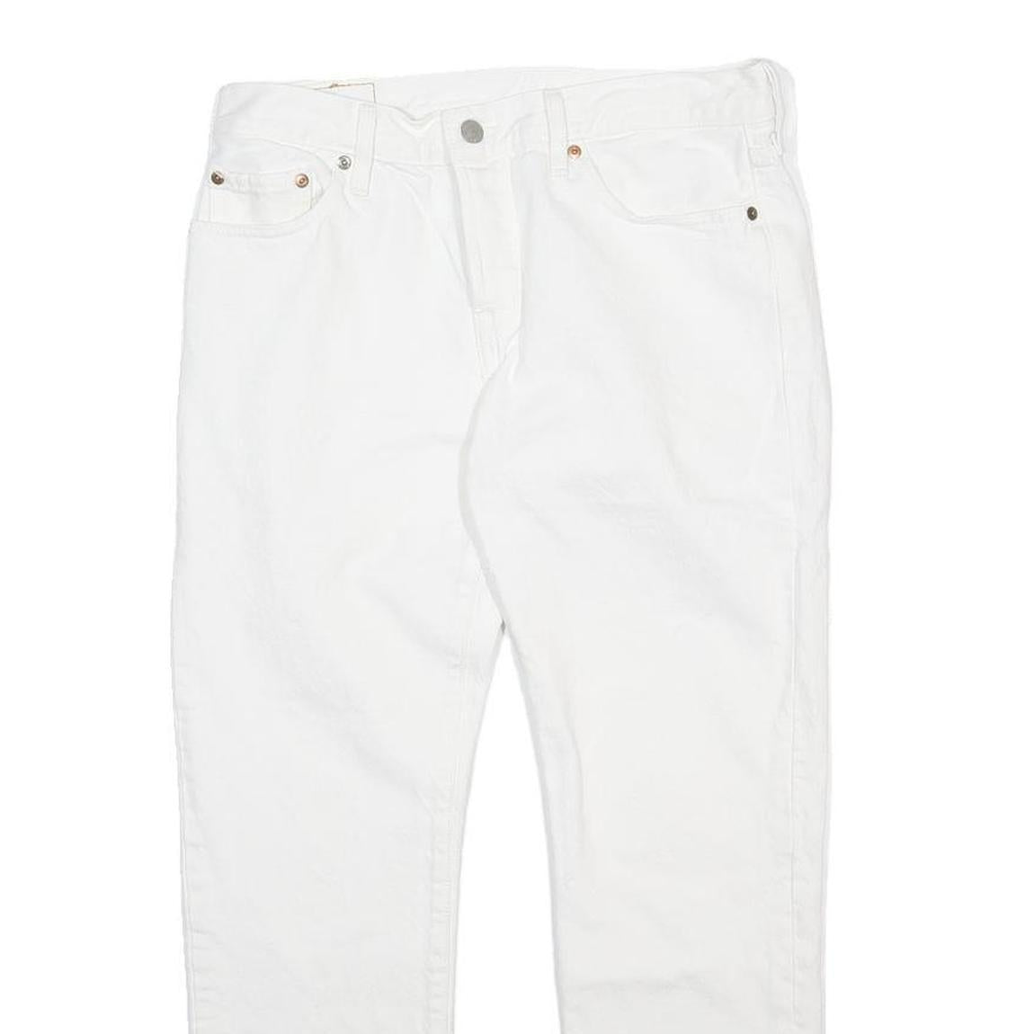LEVI'S 501 Womens White Regular Straight Denim Raw W32 L35 Classic Jeans