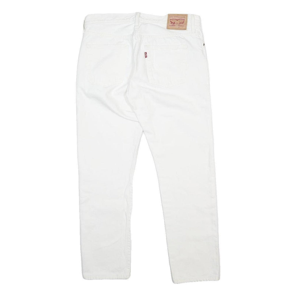 LEVI'S 501 Womens White Regular Straight Denim Raw W32 L35 Classic Jeans