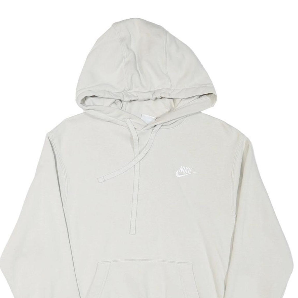 NIKE Mens White Pullover Hoodie XS Cotton Blend Casual Sportswear
