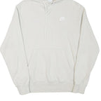 NIKE Mens White Pullover Hoodie XS Cotton Blend Casual Sportswear