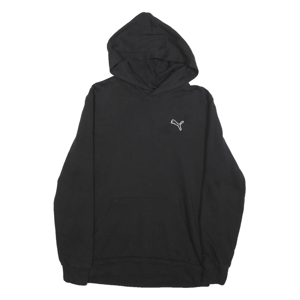 PUMA Mens Black Pullover Hoodie M Cotton Blend Casual Sportswear