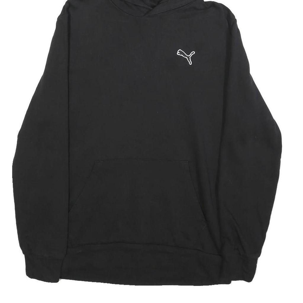 PUMA Mens Black Pullover Hoodie M Cotton Blend Casual Sportswear