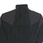 ADIDAS Mens Black Black Zip Up Fleece Jacket S Polyester Sportswear Retro