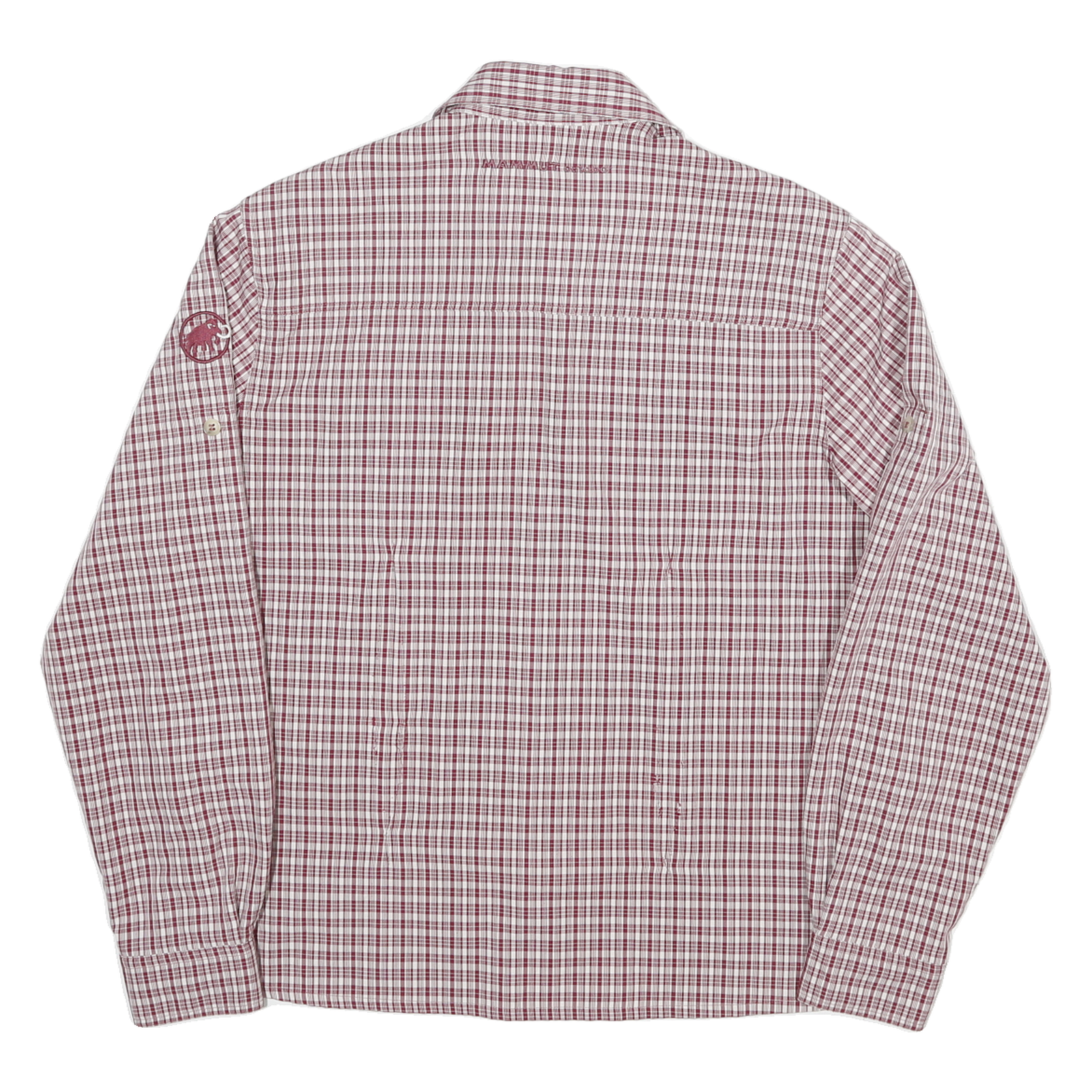 MAMMUT Womens Red & White Checked Shirt M Cotton Blend Casual Outdoor Long