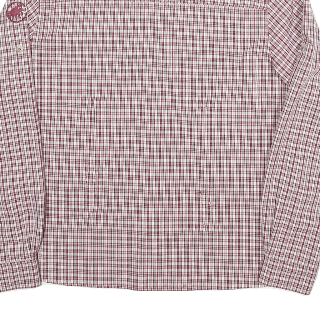 MAMMUT Womens Red & White Checked Shirt M Cotton Blend Casual Outdoor Long