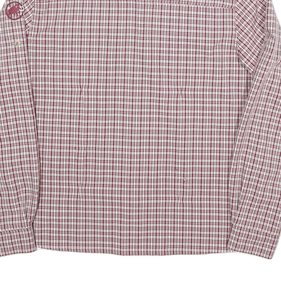 MAMMUT Womens Red & White Checked Shirt M Cotton Blend Casual Outdoor Long